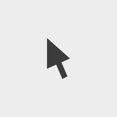 Cursor icon in a flat design in black color. Vector illustration eps10