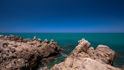 Fototapeta na wymiar Fantastic Landscape at the italien sicilian Coastal City of Cefa