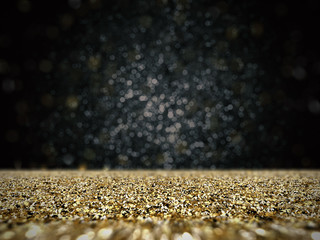 gold glitter with bokeh background