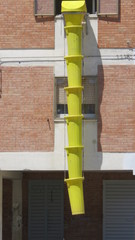 slide for debris removal