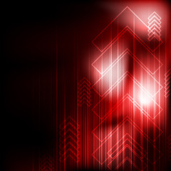 Abstract Red Arrows technology communicate background, vector il