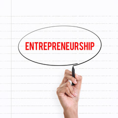 ENTREPRENEURSHIP, hand writing notes