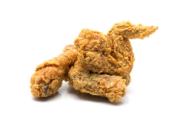 Fried chicken isolated on white background