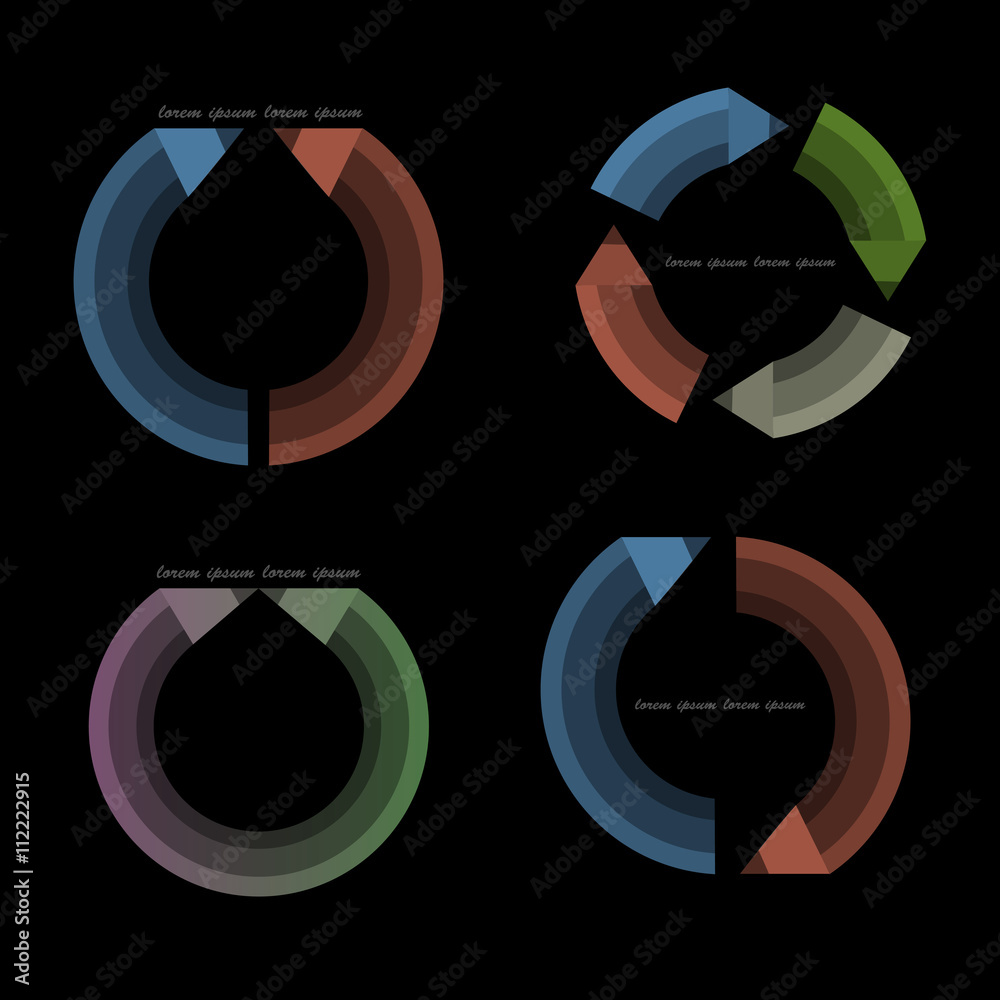 Canvas Prints vector set of icons in shape pencil - variation 1