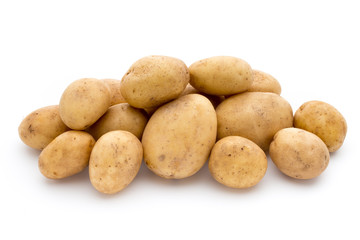 New potato isolated on white background.