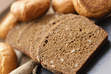 fresh sliced rye bread