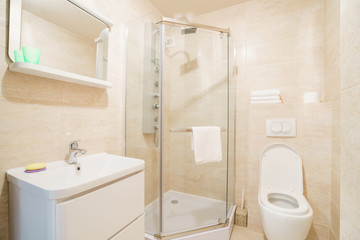 Interior of a bathroom in a guest house