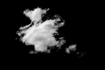 clouds isolated on black background