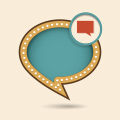 Dymek w stylu lat 70 z ikonką © vempireart