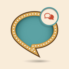 Dymek w stylu lat 70 z ikonką © vempireart