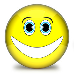 Yellow smiley,emoticon face funny 3d