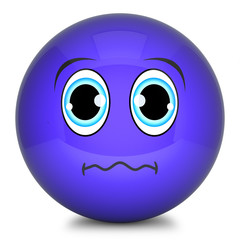 blue smiley 3d