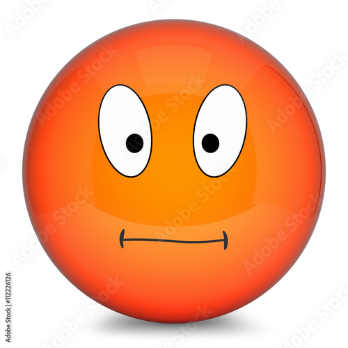 "smiley orange 3d" photo libre de droits sur la banque d'images Fotolia