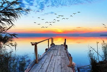 Selbstklebende Fototapete Zen Naturlandschaft eines Sees