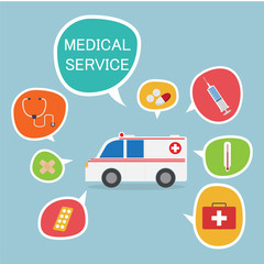 Medical service infographic. Hospital icon.