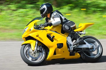 Photo sur Plexiglas Sport automobile Course de moto dynamique