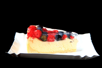raspberries and blueberries cake