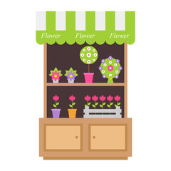 flower shop shelf