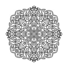 Vector circular ornament. Mandala design.