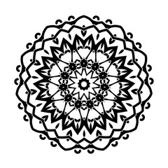 Vector circular ornament. Mandala design.