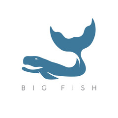 Obraz premium abstract vector design template of whale cachalot