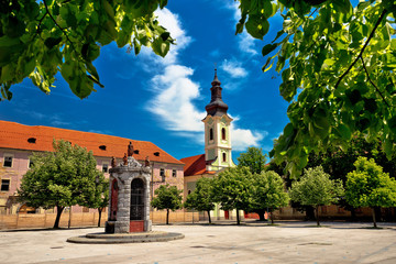 Town of Karlovac square architecture and nature