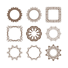 Set of simple linear monograms.