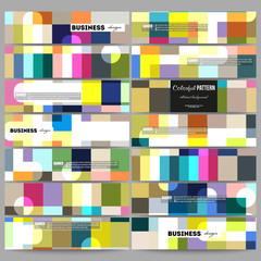 Banners set.  Abstract colorful business background, modern stylish vector texture.