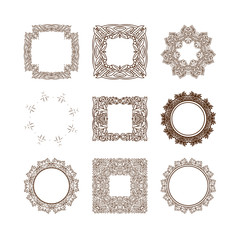 Obraz premium Set of simple linear monograms.