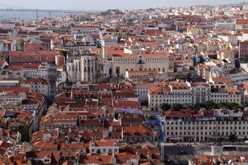 View of Lisbon,Portufal, from St. George's castle.