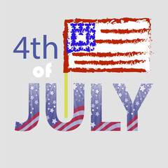 Independence  Day of USA. American Flag 4 July Poster. Independence  Day Background