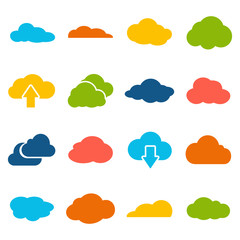 Cloud shapes vector collection