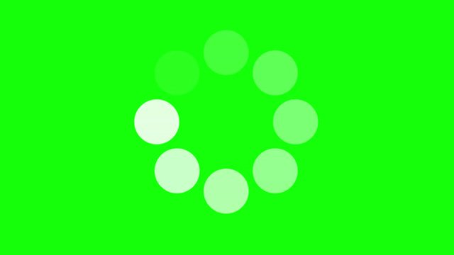 Progress loading bar UI indicator. Loading Circle. Download progress, preloader animation web design template, interface upload. Animation of UI element in 4K. Chroma key green screen.