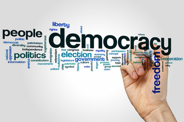 Democracy word cloud