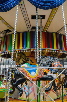 Close-up of roundabout carrousel