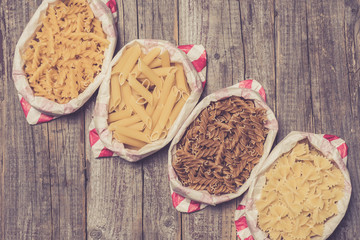 Pasta in paper bag