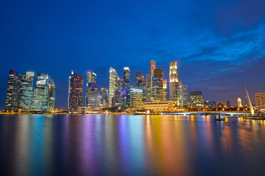 Singapore Cityscape after sunset