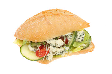 Blue cheese and salad roll