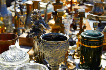 Antiques market outdoor in Spain