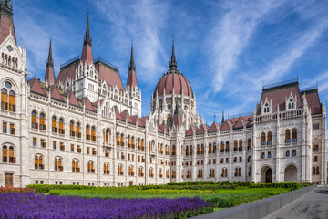 The Hungarian Parliament on the Danube River in Budapest