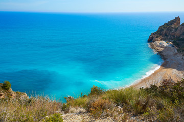 Fototapeta na wymiar Cala del Moraig beach in Benitatxell of Alicante