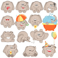 Fototapeta premium Set elephants