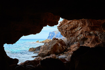 Denia Las rotas beach caves of alicante