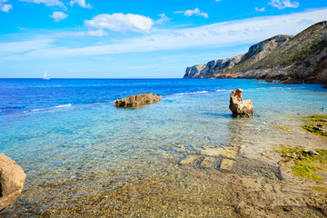 Denia Las rotas beach near Sant Antonio cape