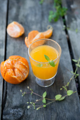 Freshly squeezed juice from tangerines
