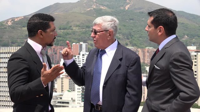 Business Men Disagree  Intimidate