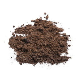  pile dirt isolated on white background, with clipping path