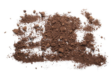  pile dirt isolated on white background, with clipping path