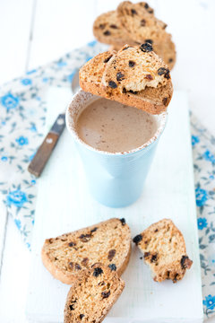 Italian cookies of a biskotti