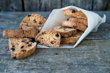 Italian cookies of a biskotti

